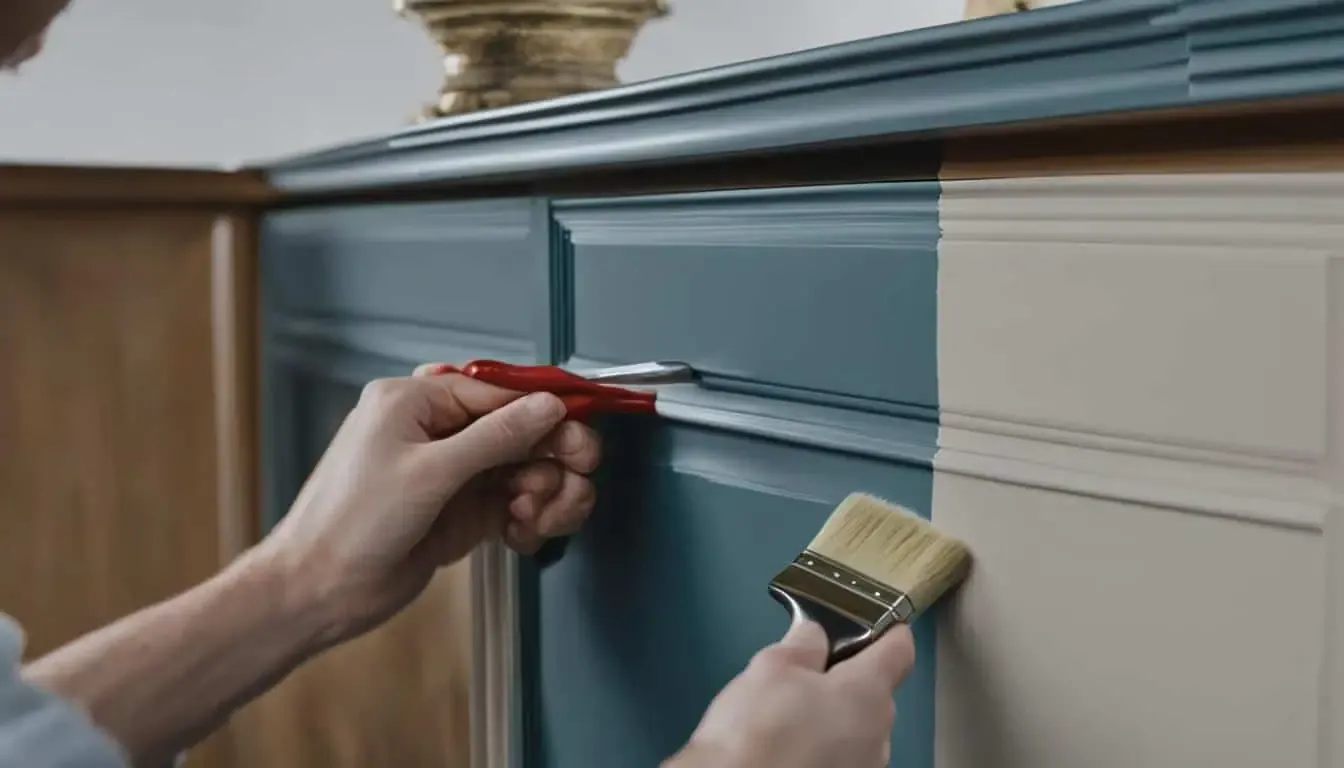 Kitchen cabinet transformation — factory-smooth white finish.