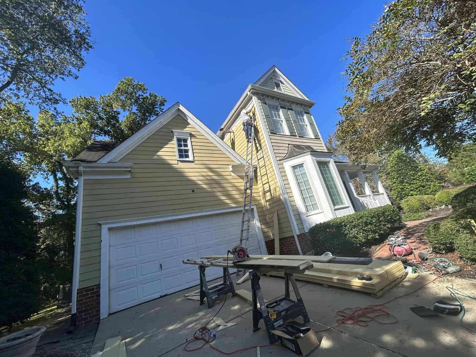 HardiPlank fiber cement siding — replaced old Masonite.
