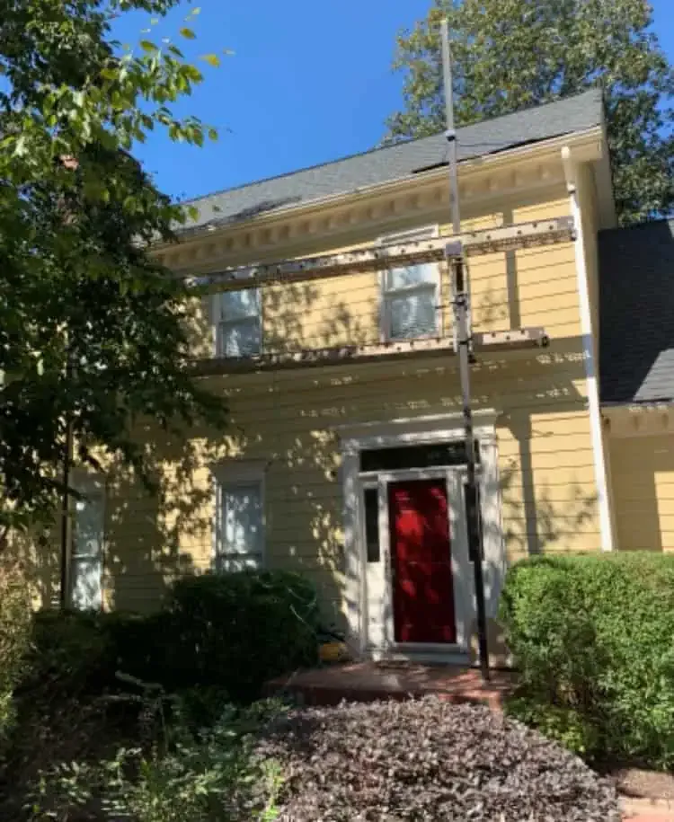 Vinyl siding replacement on a 1970s ranch home.